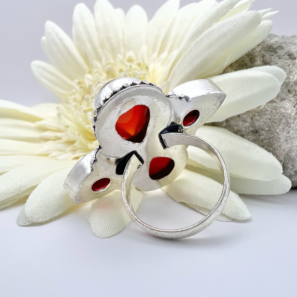 CARNELIAN/GARNET RING - Picture 9 of 11